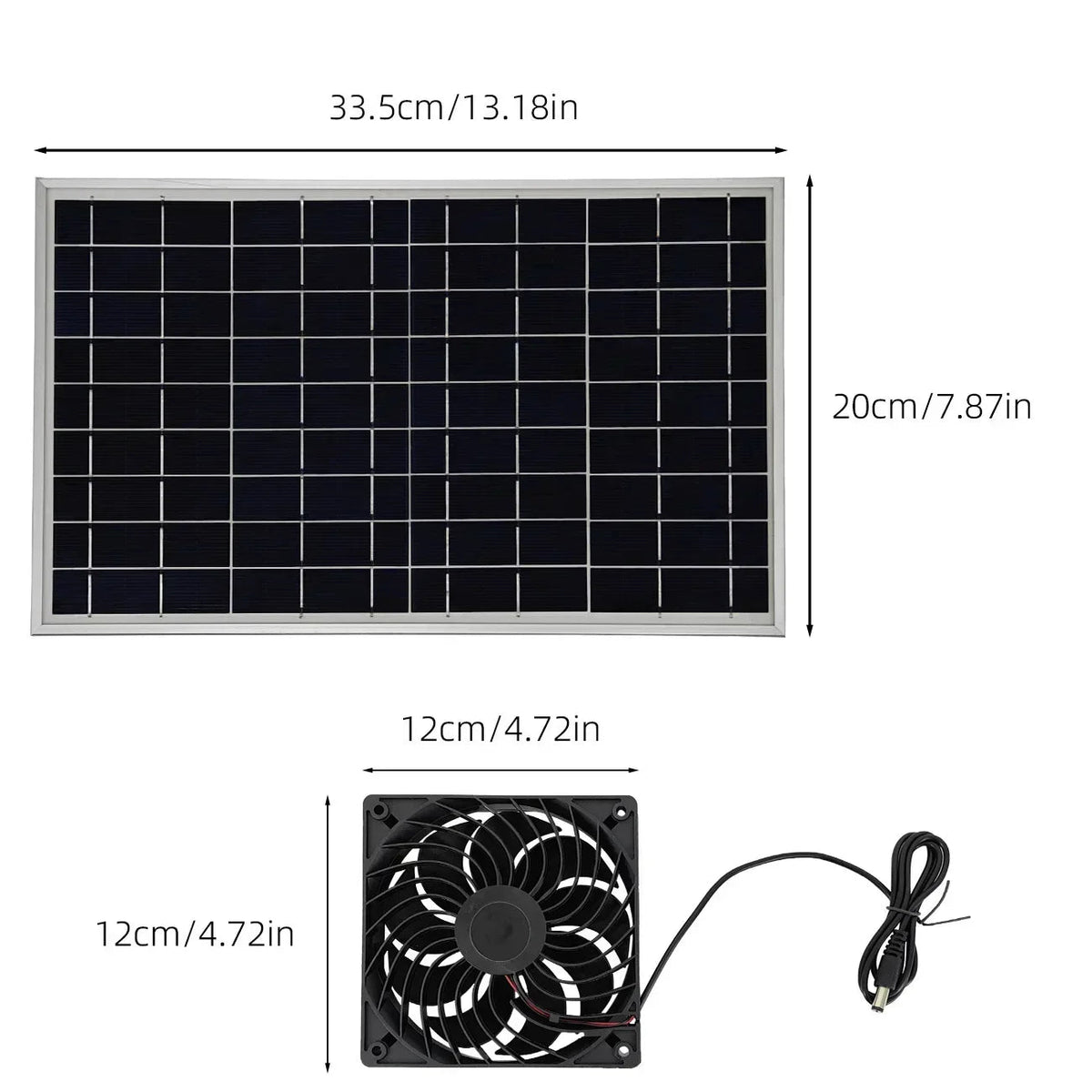 10W Solar Fan for Pet Kennel | Auto Ventilation for Cat & Dog House - SunTweet