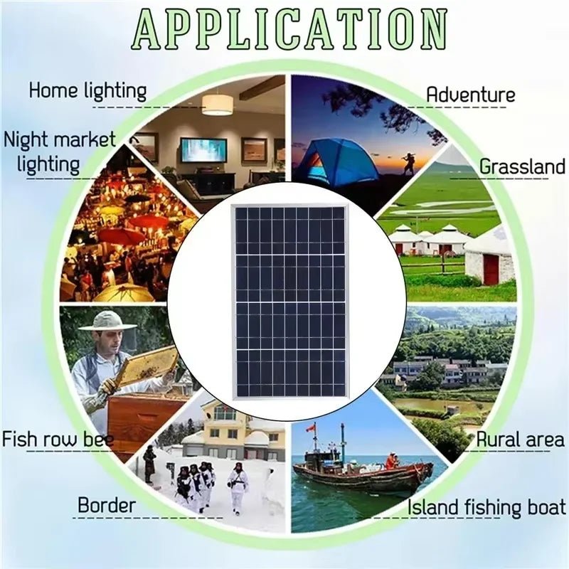 300W Portable Solar Panel Kit | 12V Polycrystalline with Controller - SunTweet