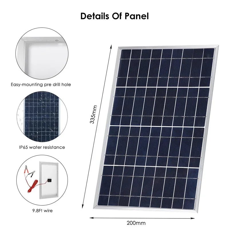 300W/600W Solar Panel Kit Complete 12V Polycrystalline USB Power Portable Outdoor Rechargeable Solar Cell Solar Generator - SunTweet