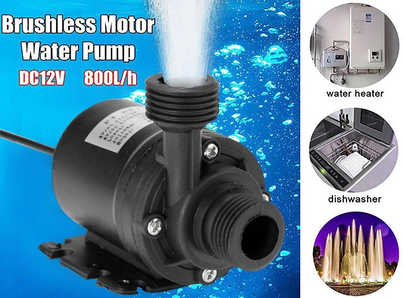 50W 12V Low Noise Brushless Pump Outdoor Waterfall Fountain - SunTweet