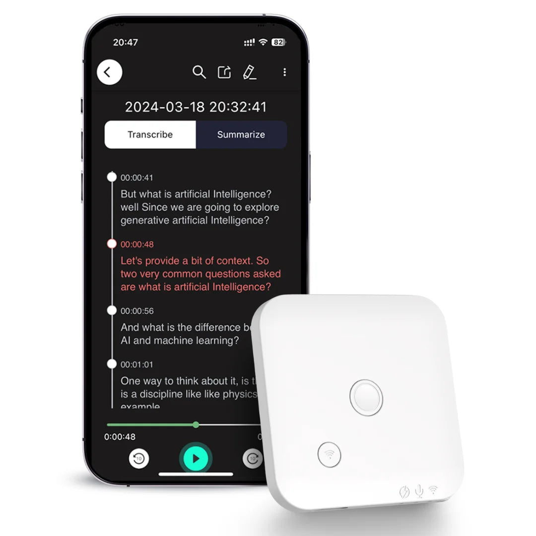 FoCase Rec CR1 AI Voice Recorder | 64GB & Call Recording