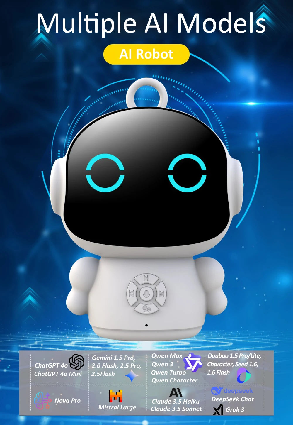 AI Voice Companion Robot with Wi-Fi & Smart Life App