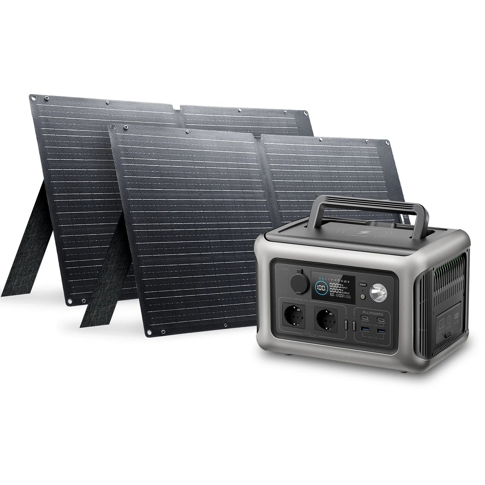 ALLPOWERS Solar Generator | 100W–200W Panel + 600W Power Station 299Wh - SunTweet