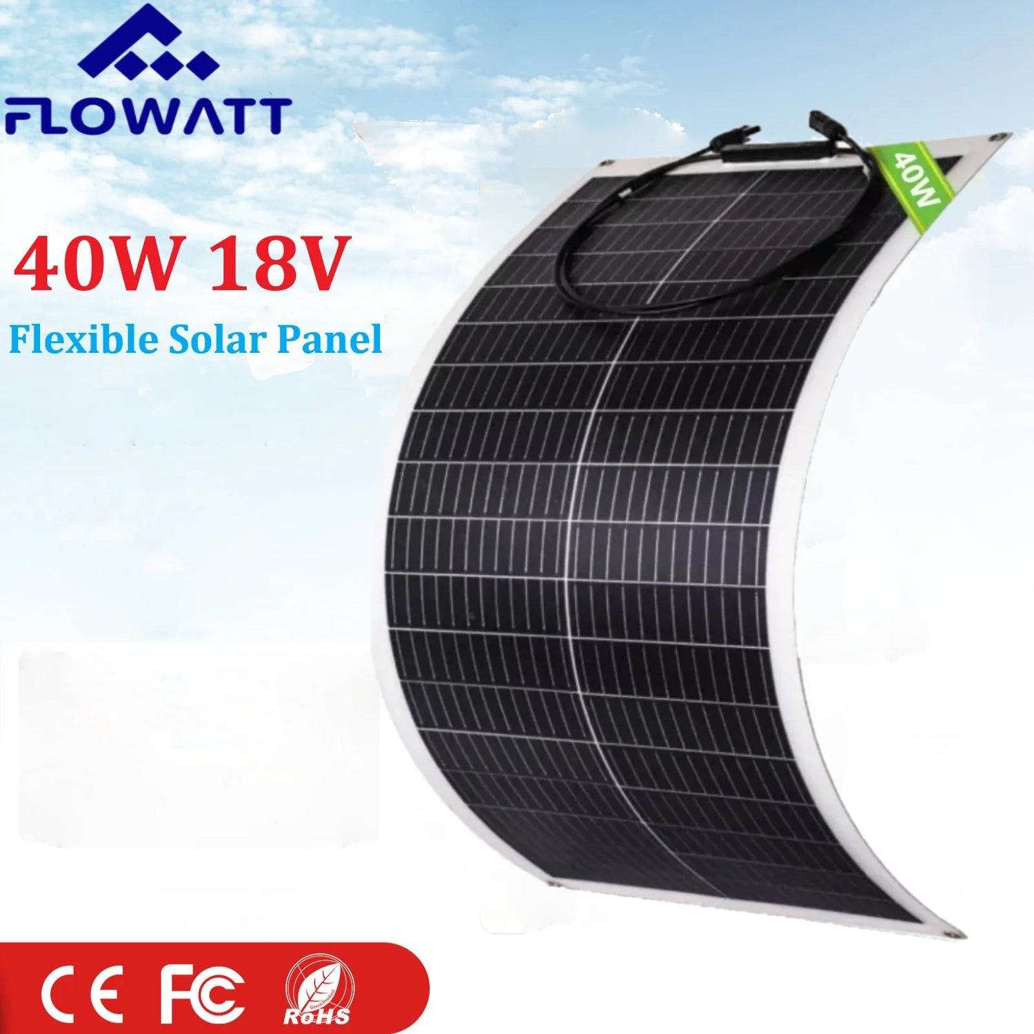 Flowatt 40W 18V Portable Solar Panel Camping - SunTweet