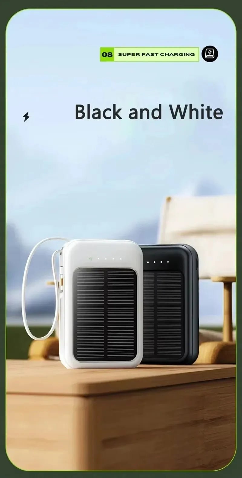 Lenovo Solar Power Bank 50,000mAh - SunTweet