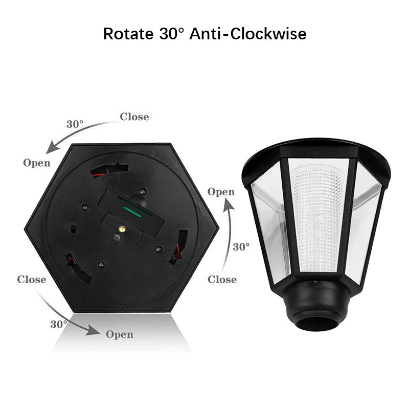 Retro Hexagonal Solar Wall Lamp - SunTweet