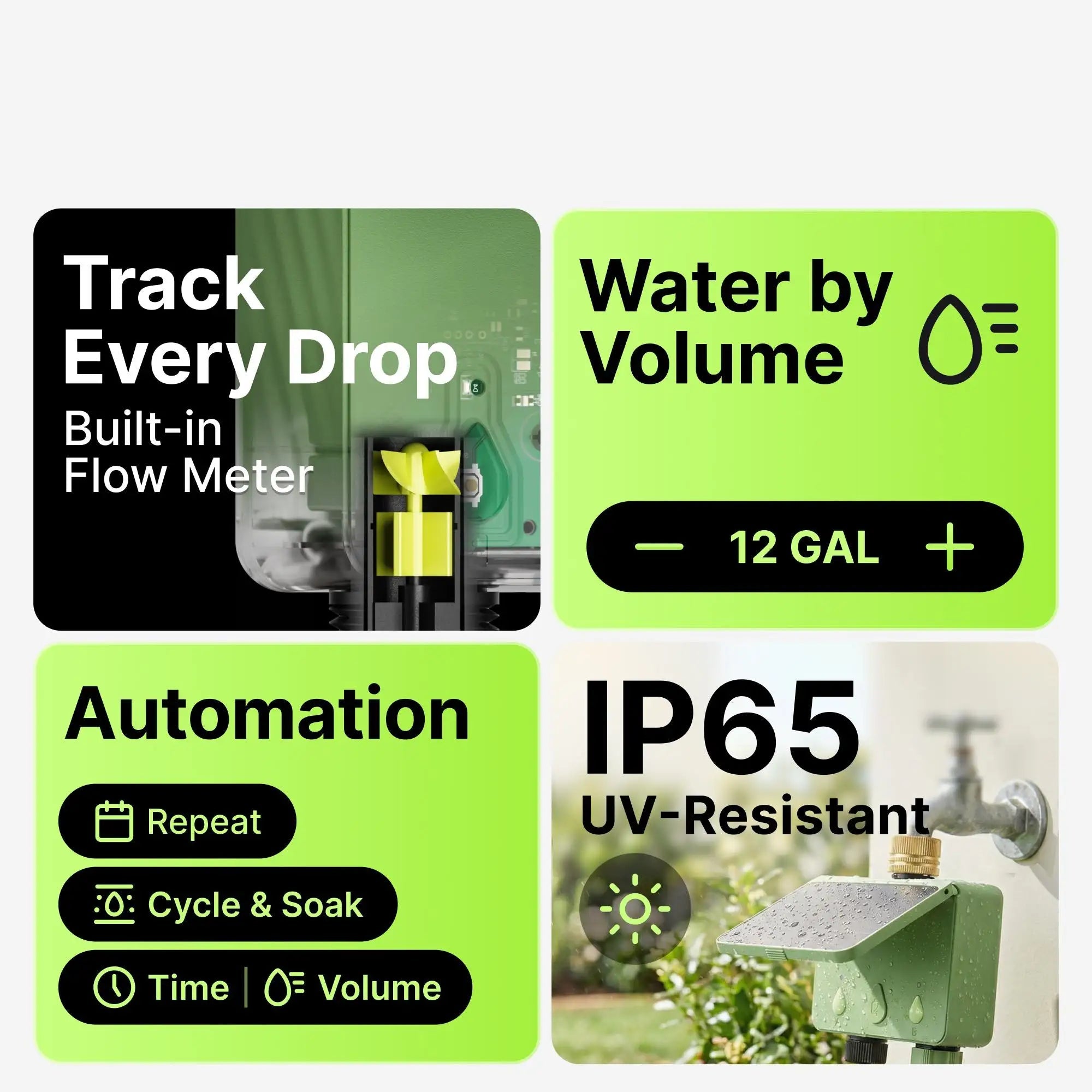Smart WiFi Solar Sprinkler Timer | 2 - Zone Garden Irrigation Controller with Flow Detection - SunTweet