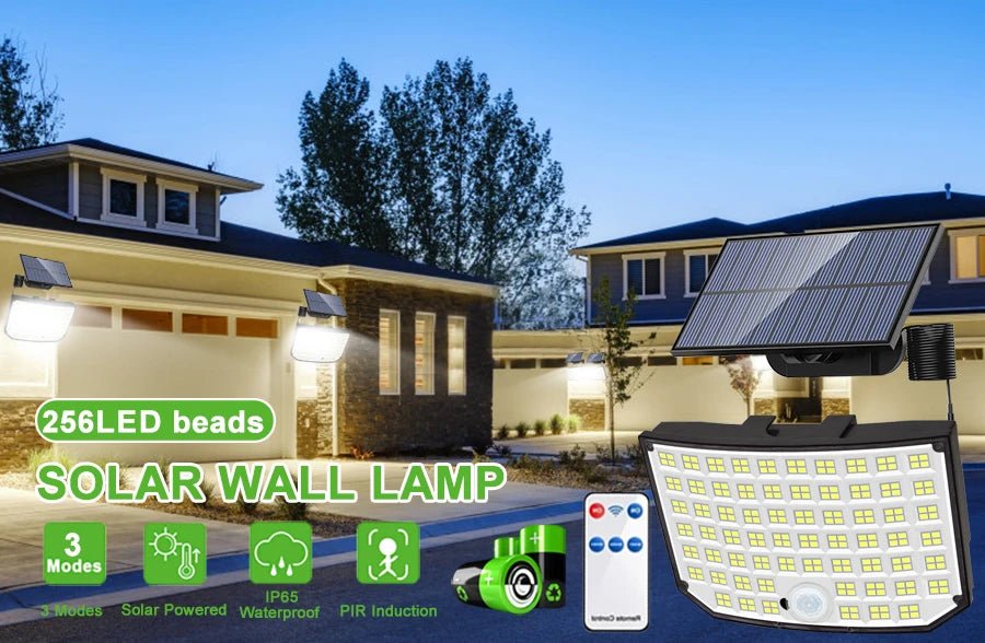 Solar Wall Light 328/348 LED | Super Bright Motion Sensor Outdoor Security Light - SunTweet