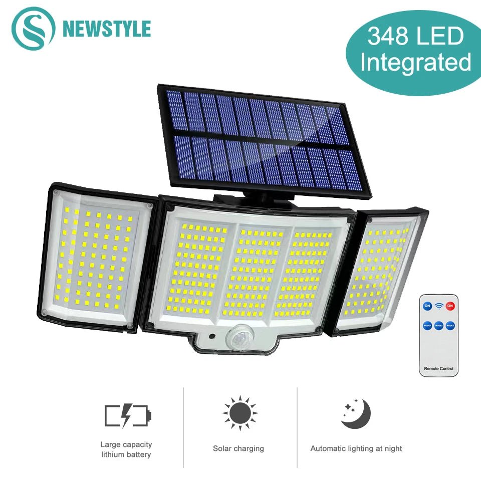 Solar Wall Light 328/348 LED | Super Bright Motion Sensor Outdoor Security Light - SunTweet
