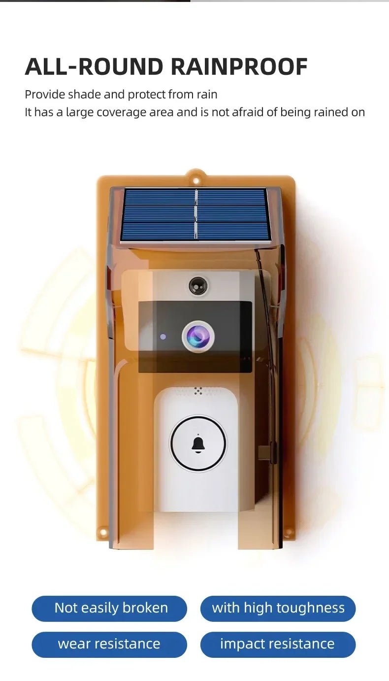 Solar Wireless Video Doorbell | WiFi Smart Door Camera with Intercom & Peephole - SunTweet