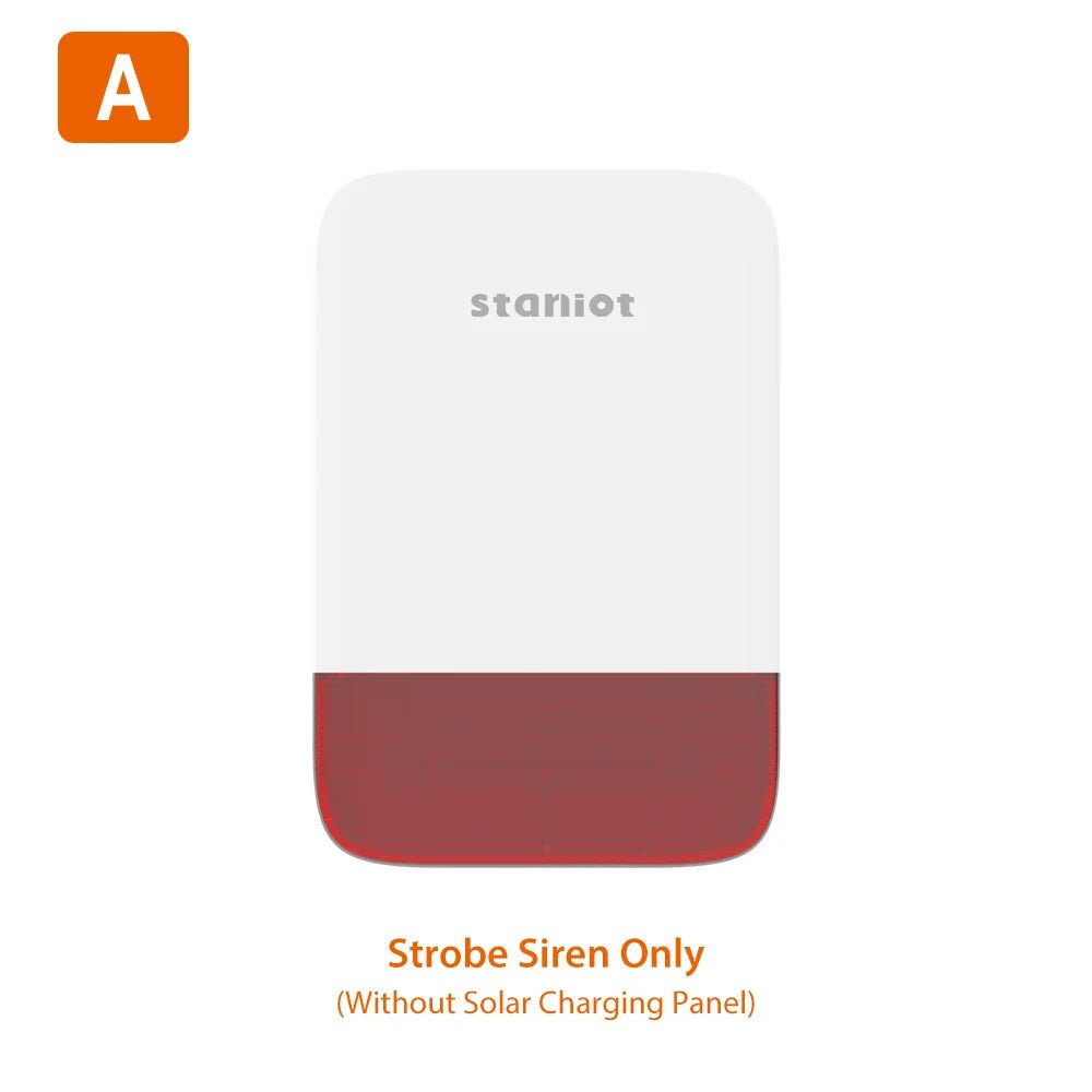 Staniot Wireless Strobe Siren 120dB | Solar Powered Indoor & Outdoor Alarm - SunTweet