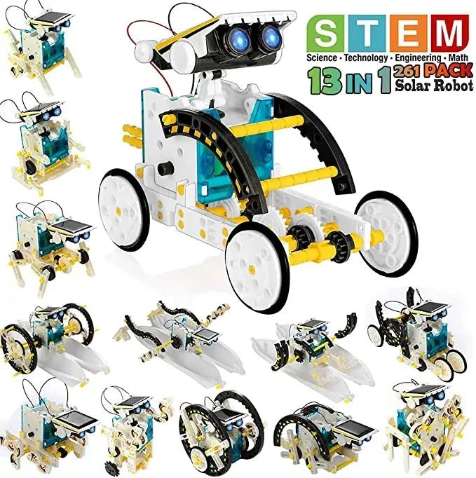 STEM 13 - in - 1 Solar Robot Kit | DIY Science Toy for Kids Age 8 - 12 - SunTweet