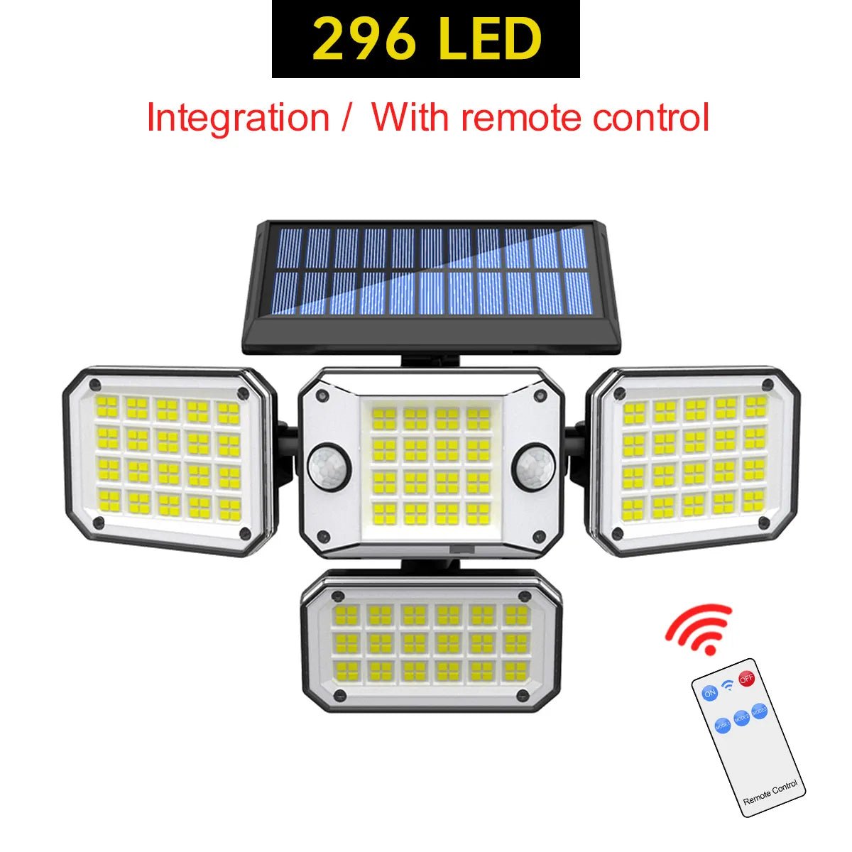 Super Bright 20W Solar Lamp: 122 LEDs, IP65 Waterproof - SunTweet