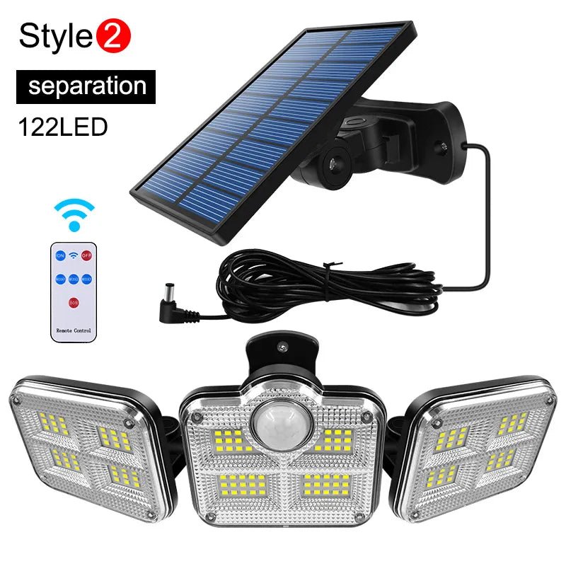 Super Bright 20W Solar Lamp: 122 LEDs, IP65 Waterproof - SunTweet