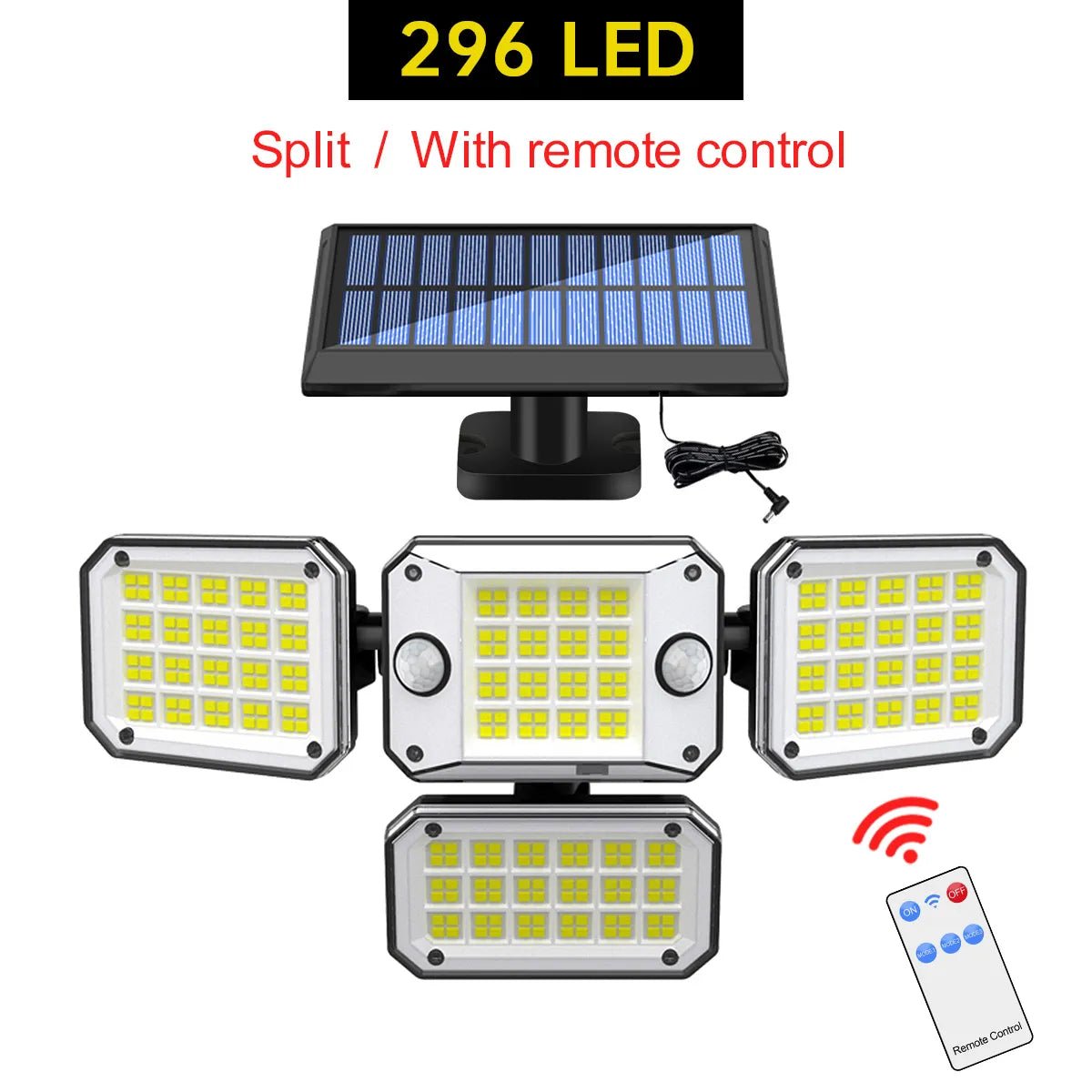 Super Bright 20W Solar Lamp: 122 LEDs, IP65 Waterproof - SunTweet