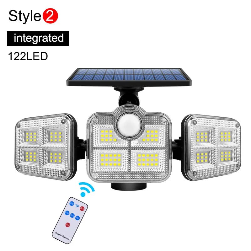 Super Bright 20W Solar Lamp: 122 LEDs, IP65 Waterproof - SunTweet
