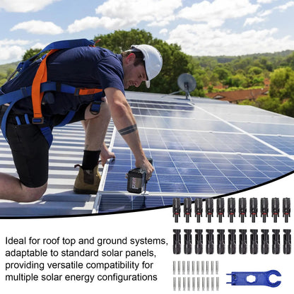 10-Pair MC4-Compatible Solar Panel Connectors, Male/Female - SunTweet