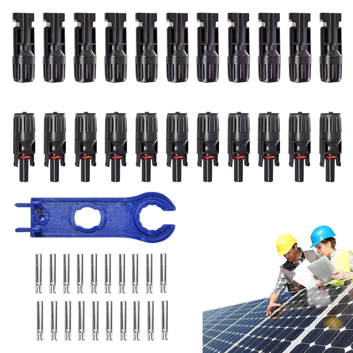 10-Pair MC4-Compatible Solar Panel Connectors, Male/Female - SunTweet