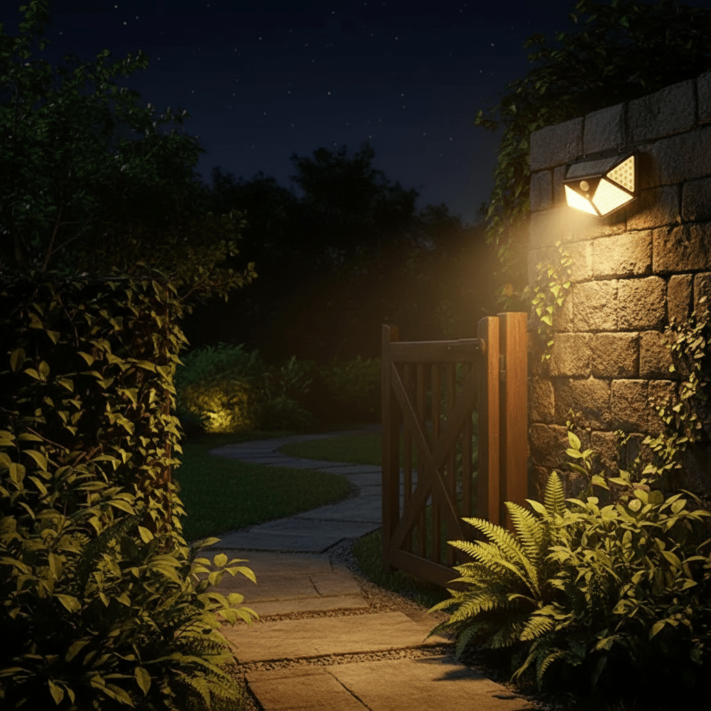 100 LED Motion Sensor Wall Lights Solar Lamp - SunTweet