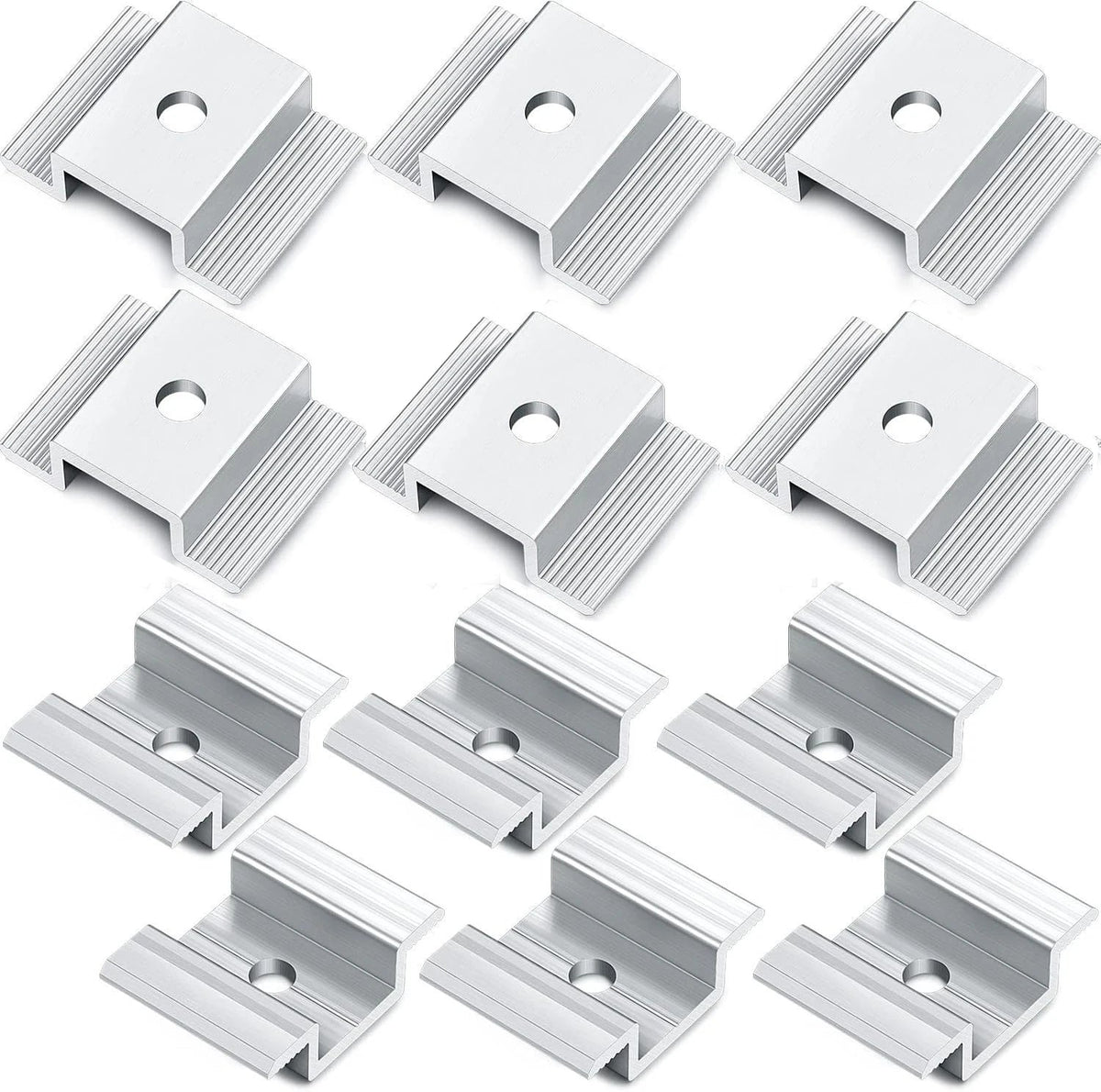 12/24/48-Piece Aluminum Solar Panel Mid Clamps, 35–50mm Frames - SunTweet