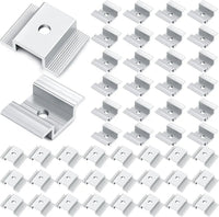12/24/48-Piece Aluminum Solar Panel Mid Clamps, 35–50mm Frames - SunTweet