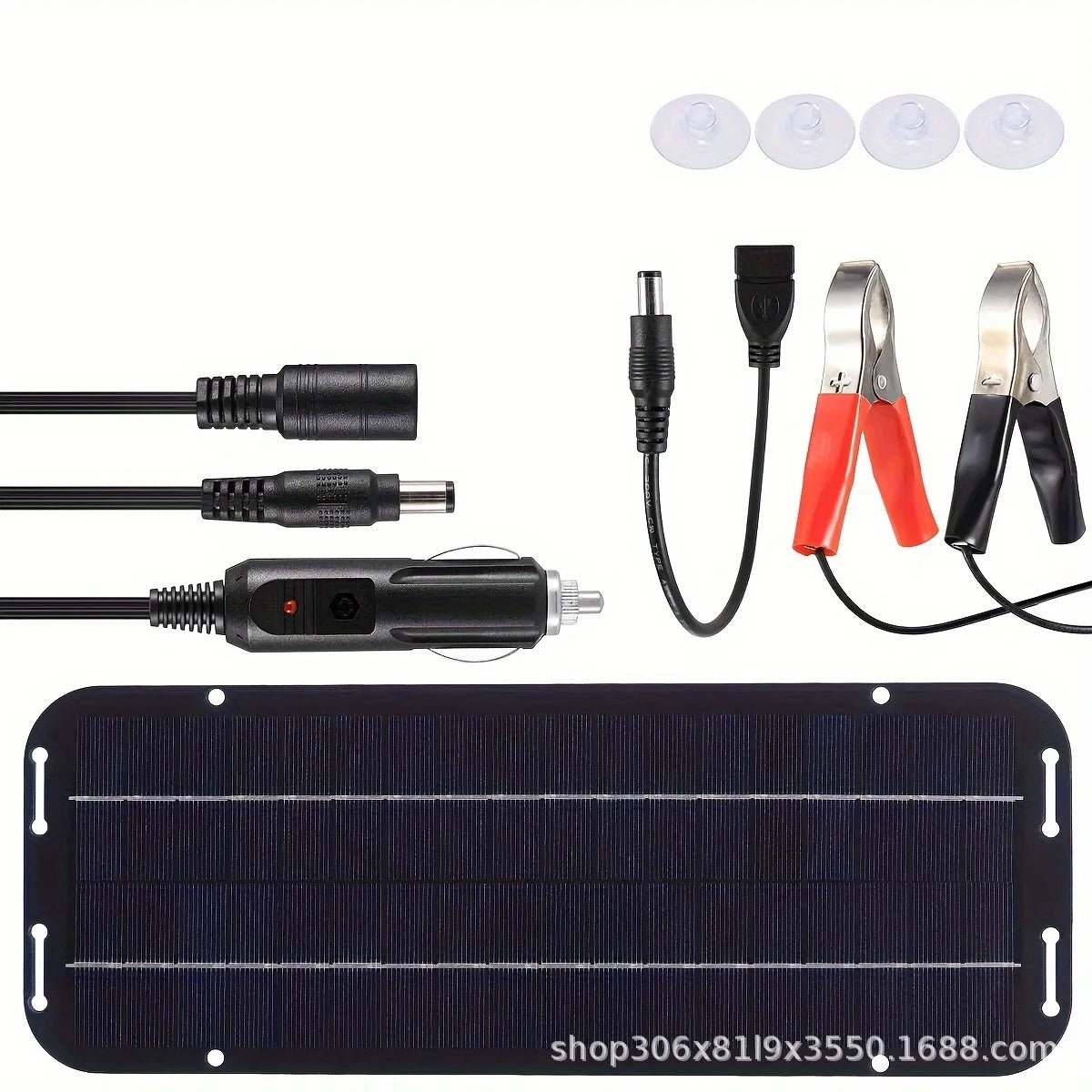 12V Solar Panel Trickle Charger Kit | IP65 Waterproof Car Battery Maintainer - SunTweet
