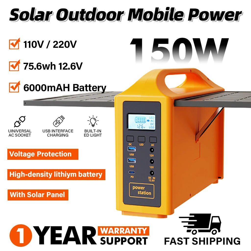 150W Portable Solar Power Station | Solar Generator for Camping & Home - SunTweet
