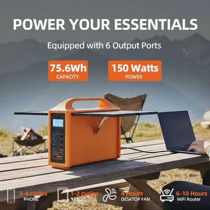 150W Portable Solar Power Station | Solar Generator for Camping &amp; Home - SunTweet