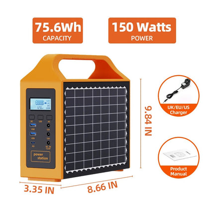 150W Portable Solar Power Station | Solar Generator for Camping &amp; Home - SunTweet