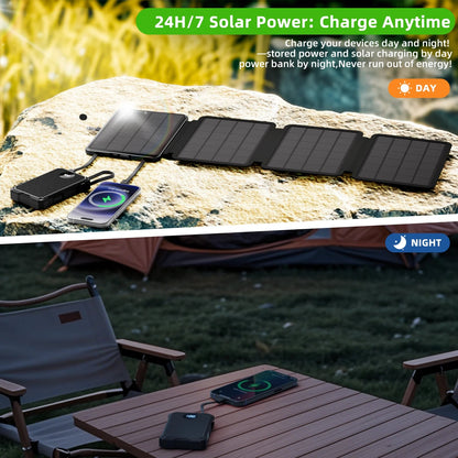 15W Magnetic Wireless 5000mAh Solar Power Bank - SunTweet