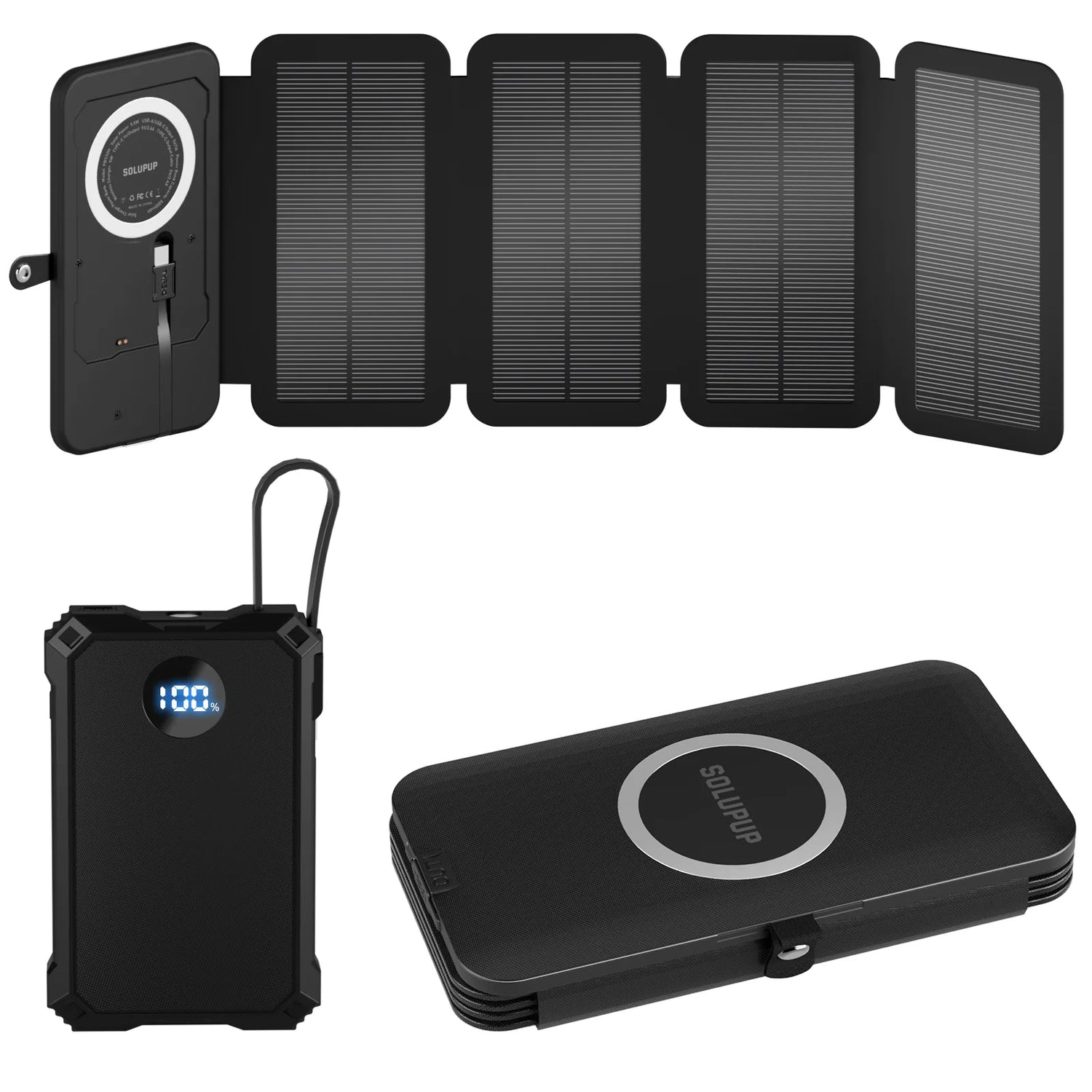 15W Magnetic Wireless 5000mAh Solar Power Bank - SunTweet