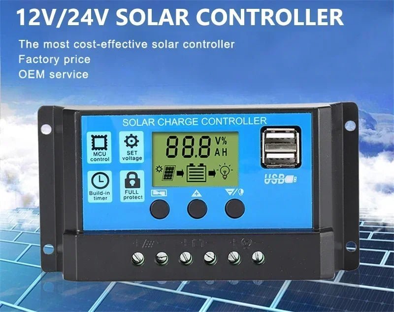 300W Portable Solar Panel Kit | 12V Polycrystalline with Controller - SunTweet