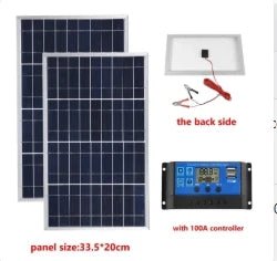 300W Portable Solar Panel Kit | 12V Polycrystalline with Controller - SunTweet