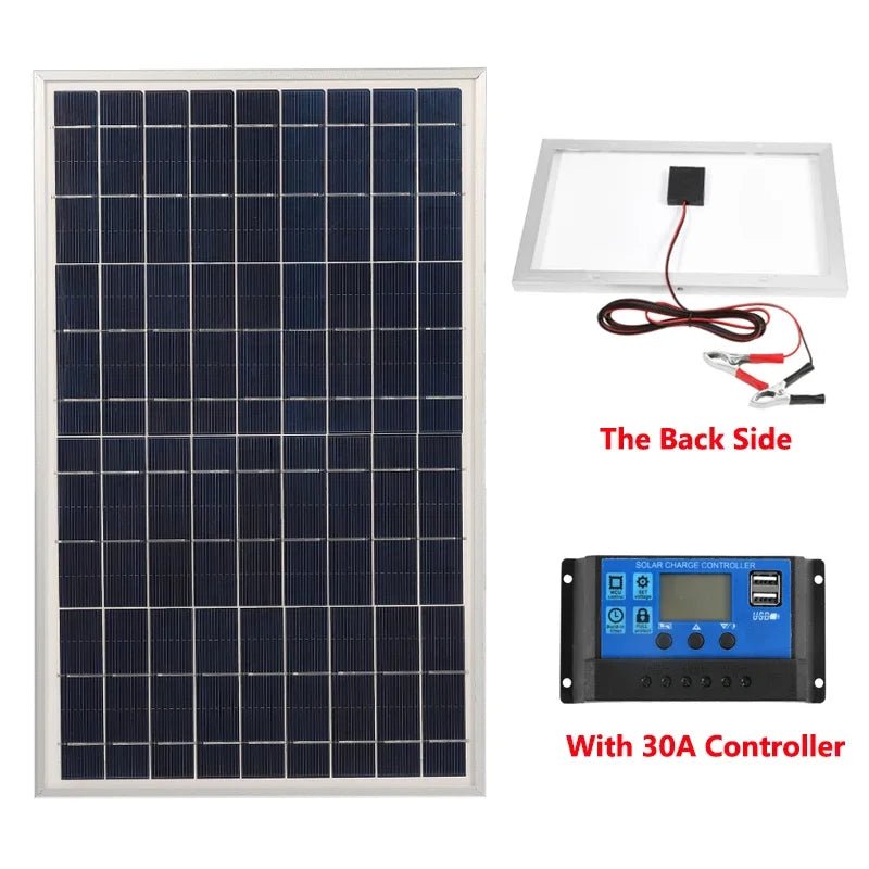 300W Portable Solar Panel Kit | 12V Polycrystalline with Controller - SunTweet