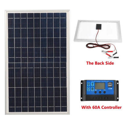 300W Portable Solar Panel Kit | 12V Polycrystalline with Controller - SunTweet
