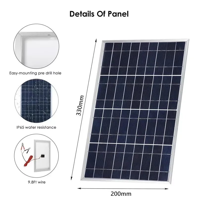 300W Portable Solar Panel Kit | 12V Polycrystalline with Controller - SunTweet