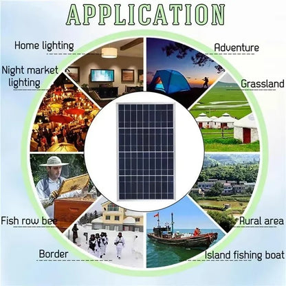 300W Portable Solar Panel Kit | 12V Polycrystalline with Controller - SunTweet