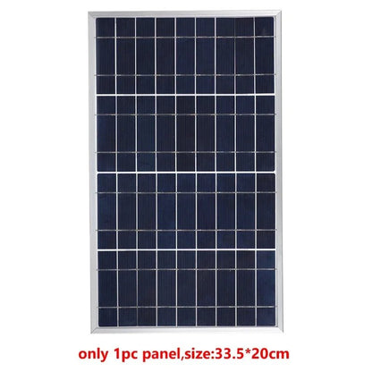 300W/600W Solar Panel Kit Complete 12V Polycrystalline USB Power Portable Outdoor Rechargeable Solar Cell Solar Generator - SunTweet