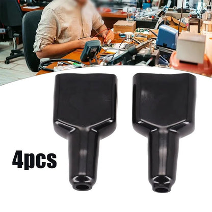 4-Piece 50A Plug Covers, Black, Dust-Resistant Cable Jackets - SunTweet