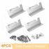 4/8-Piece Aluminum Z-Bracket Solar Panel Mounting Kits, Black/White - SunTweet