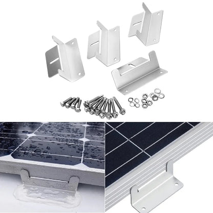 4/8-Piece Aluminum Z-Bracket Solar Panel Mounting Kits, Black/White - SunTweet