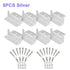 4/8-Piece Aluminum Z-Bracket Solar Panel Mounting Kits, Black/White - SunTweet