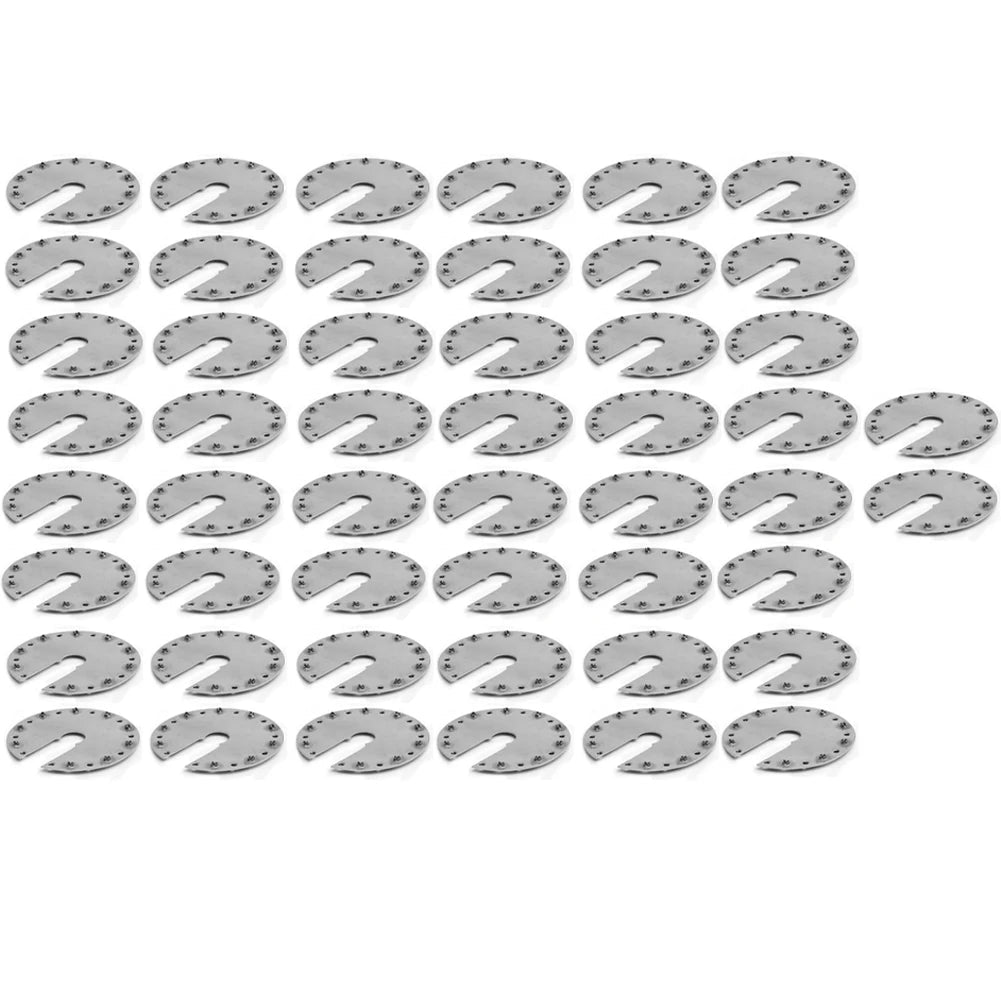 50-Piece Stainless Steel PV Grounding Plates, 44×44mm - SunTweet