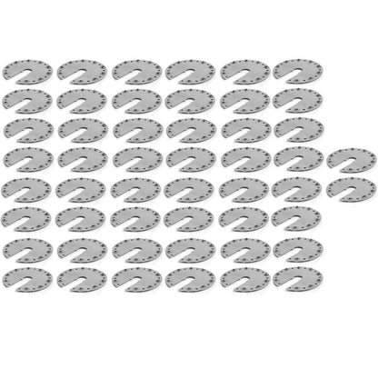 50-Piece Stainless Steel PV Grounding Plates, 44×44mm - SunTweet
