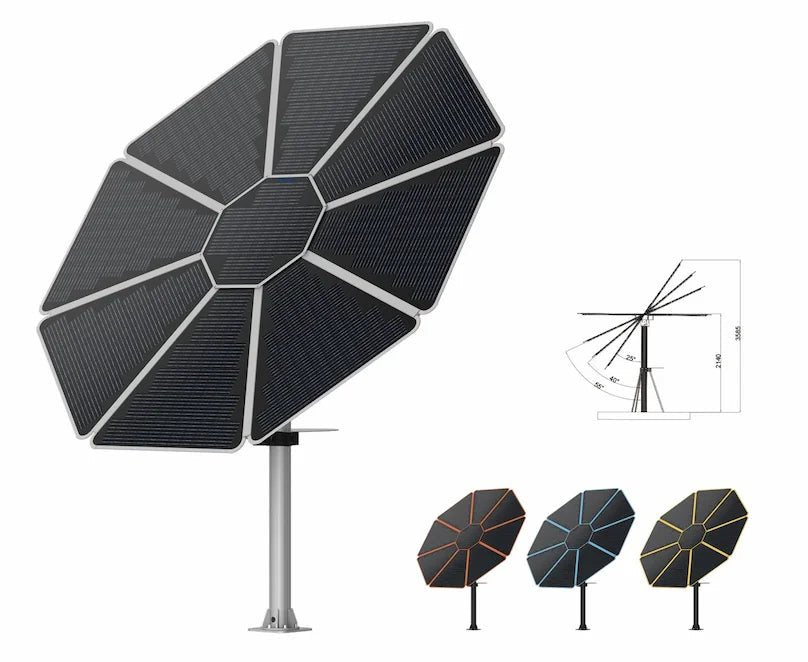 600W Sunflower Solar Panel System | Monocrystalline PV with MPPT Controller &amp; Lithium Battery - SunTweet