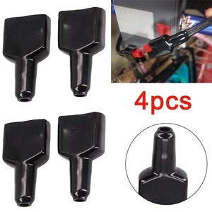 4-Piece 50A Plug Covers, Black, Dust-Resistant Cable Jackets