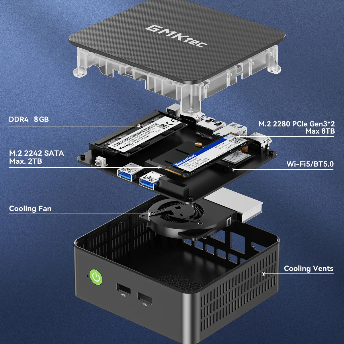 GMKtec NucBox G3S Mini PC | Intel N95, 8GB RAM