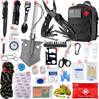 Outdoor Emergency &amp; First Aid Kit with MOLLE Bag