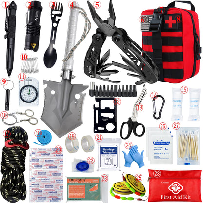 Outdoor Emergency &amp; First Aid Kit with MOLLE Bag