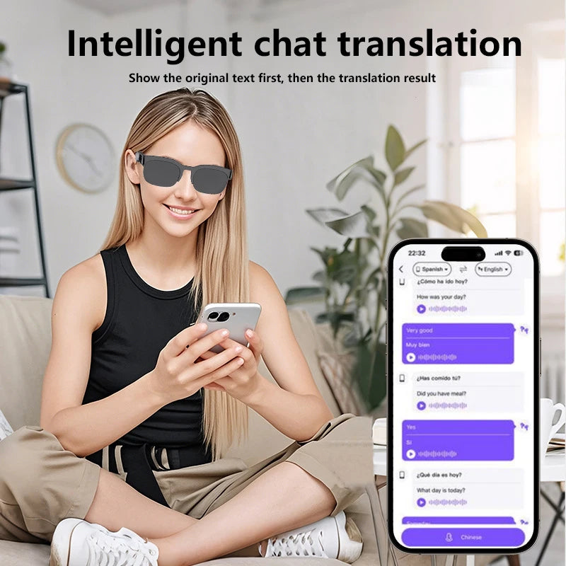 Bluetooth Smart Glasses | Audio &amp; AI Translation Options